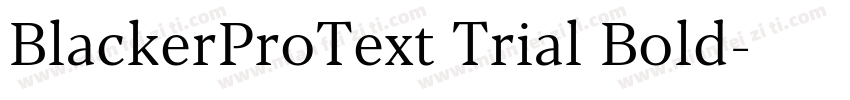 BlackerProText Trial Bold字体转换